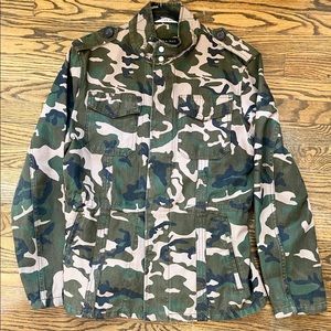 Zara Man - Camo Button Jacket Waist Adjust - Large